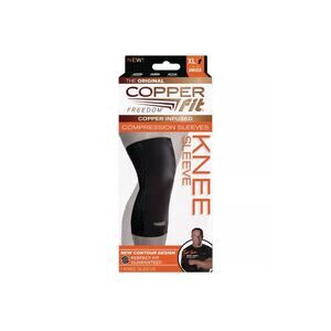 Copper Fit Freedom Knee Sleeve, XL, Copper Infused Compression.